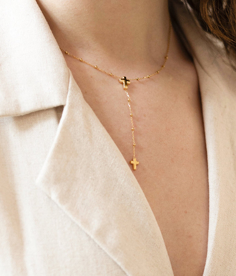ZAG BIJOUX | Y-Kette Celestia | 2 Crosses