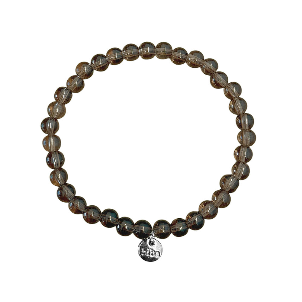 Biba Armband Rauchquarz 6 mm Dehnbar
