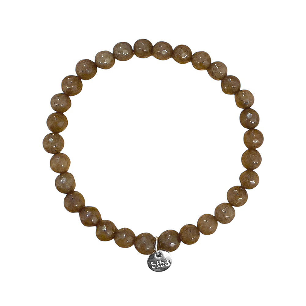 Biba Armband Natursteine Braun 6 mm Dehnbar