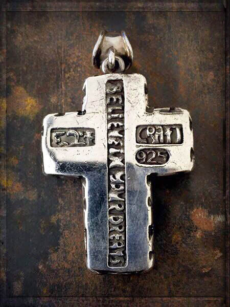Elfcraft Anhänger Kreuz Zirkonia Weiß Garden-At-Night Motive 6 cm Lang Sterling Silber Massiv Unisex