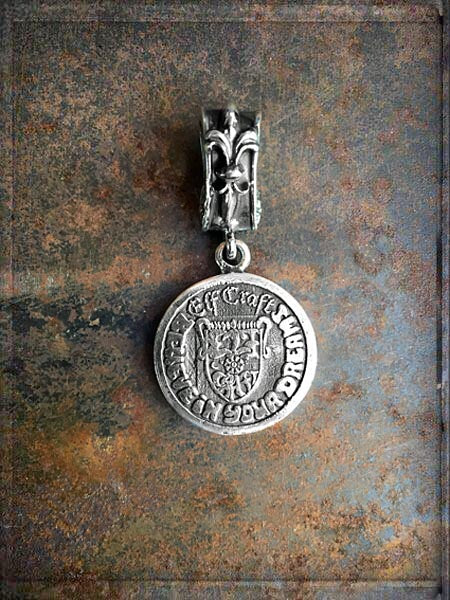 Elfcraft Anhänger Münze Lilien-Öse Believe In Your Dreams Sterling Silber Massiv