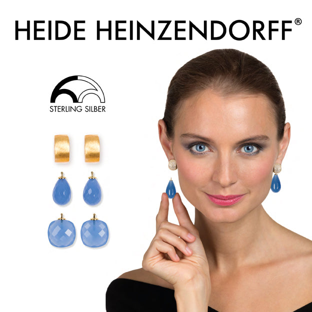 Heide Heinzendorff System Creolen Wechselsystem-Einhänger Sterling Silber Gold Plattiert