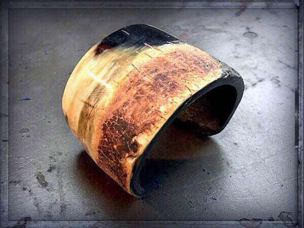 Armreif Armspange Horn Naturbelassen 55 mm Breit Unikat