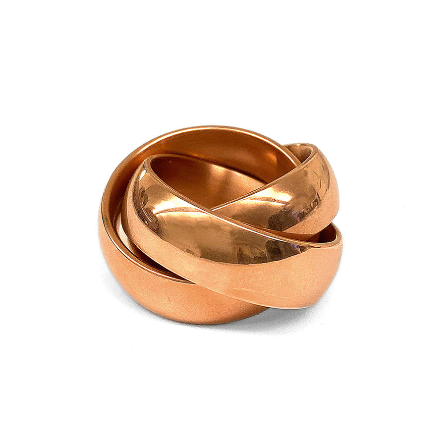 Kadó Ring Ring 3-reihig Edelstahl rosévergoldet