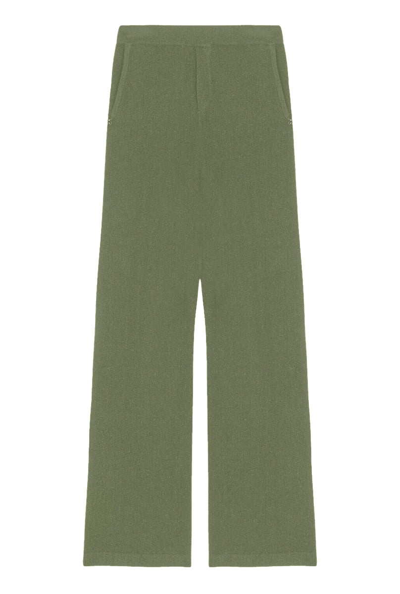 Notshy Kaschmir Hose Dulcina Oliv Lichen Straight-Fit