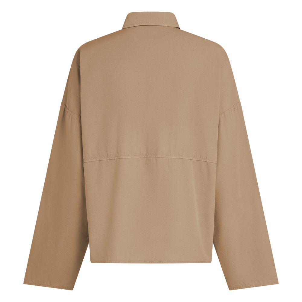 PENN&INK N.Y Bluse Baumwolle Tanine Rückseite
