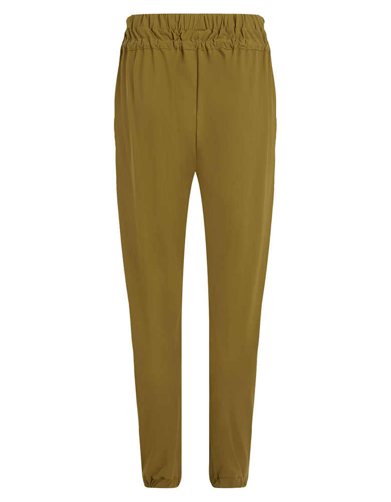 PENN&INK N.Y Hose Casual-Fit Bindeband Travel-Quality Avocado Rückseite