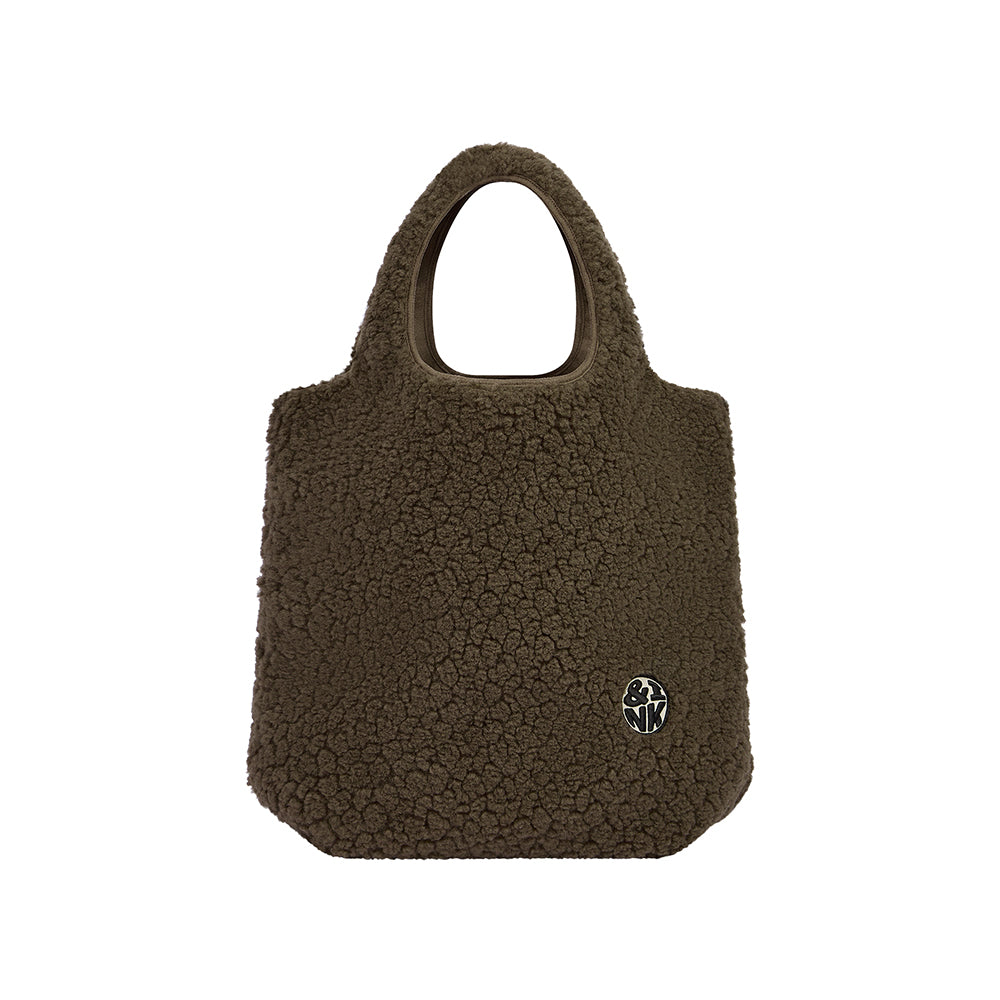 PENN&INK N.Y Shopper Tasche Braun Teddy-Fell Logo-Patch