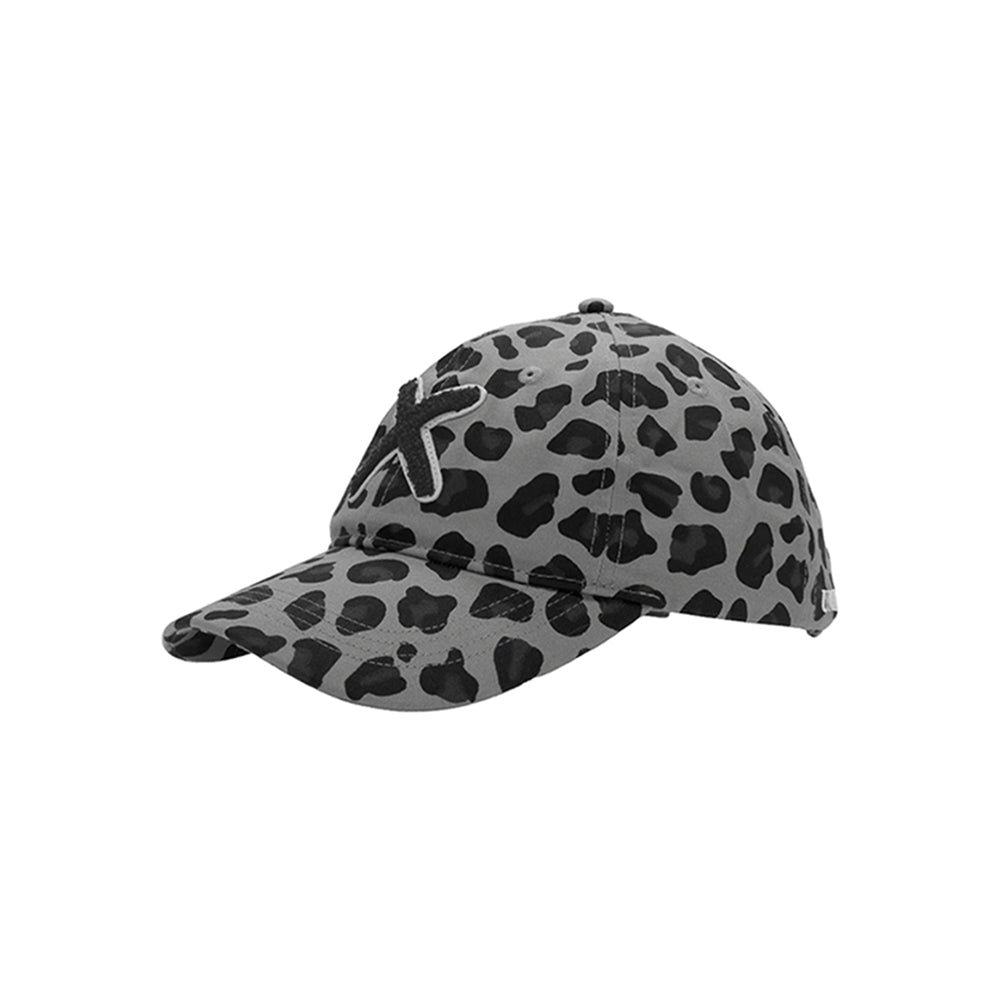 UNIO Kappe Cap Kobe-X X-Patch Schwarz Leoparden-Print Leo Grau Anthrazit Unisex Nachhaltig Fair Produziert
