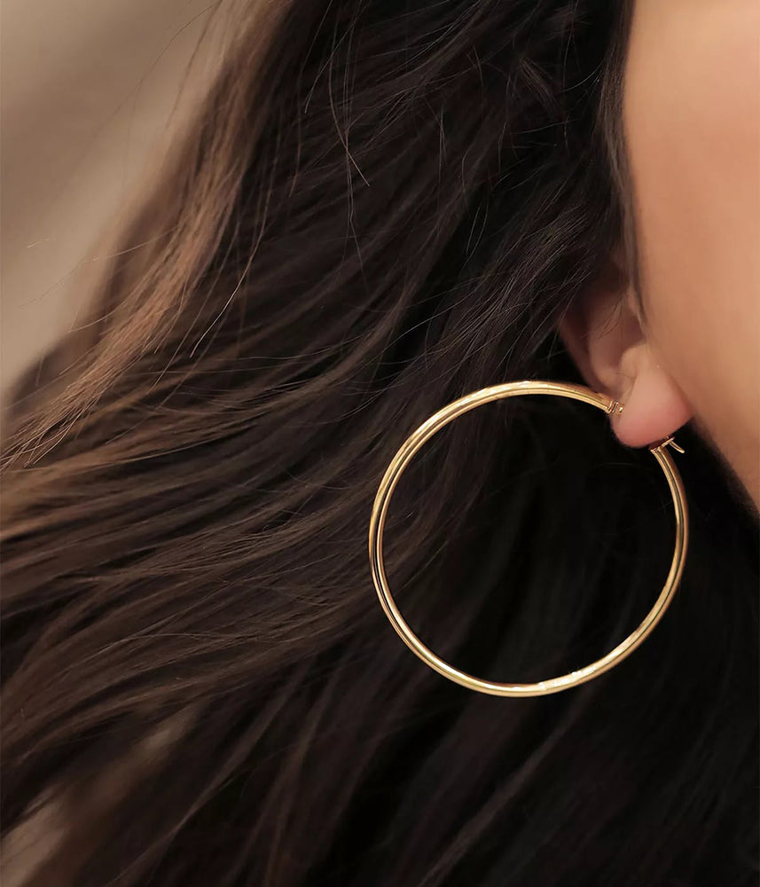 ZAG Bijoux Große Creolen Edelstahl Vergoldet Model