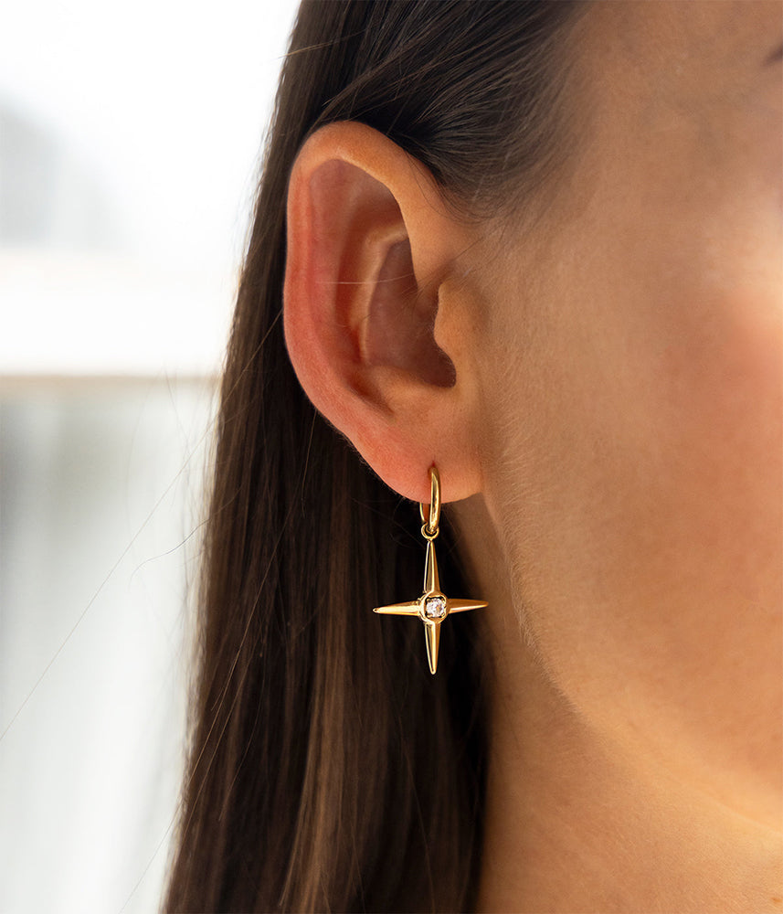 ZAG Bijoux Ohrringe Isidore Kreuz-Anhänger Edelstahl Vergoldet Model