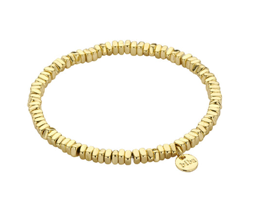 Biba Armband Flat Vergoldet Stacking Beads Dehnbar