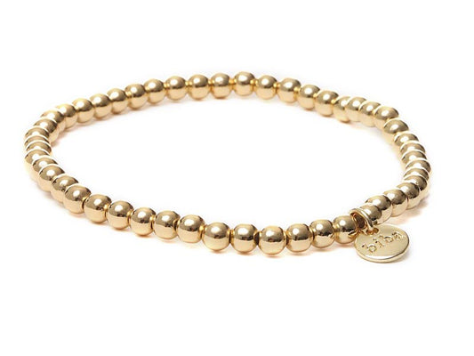 Biba Kugelarmband Gold Plattiert Dehnbar