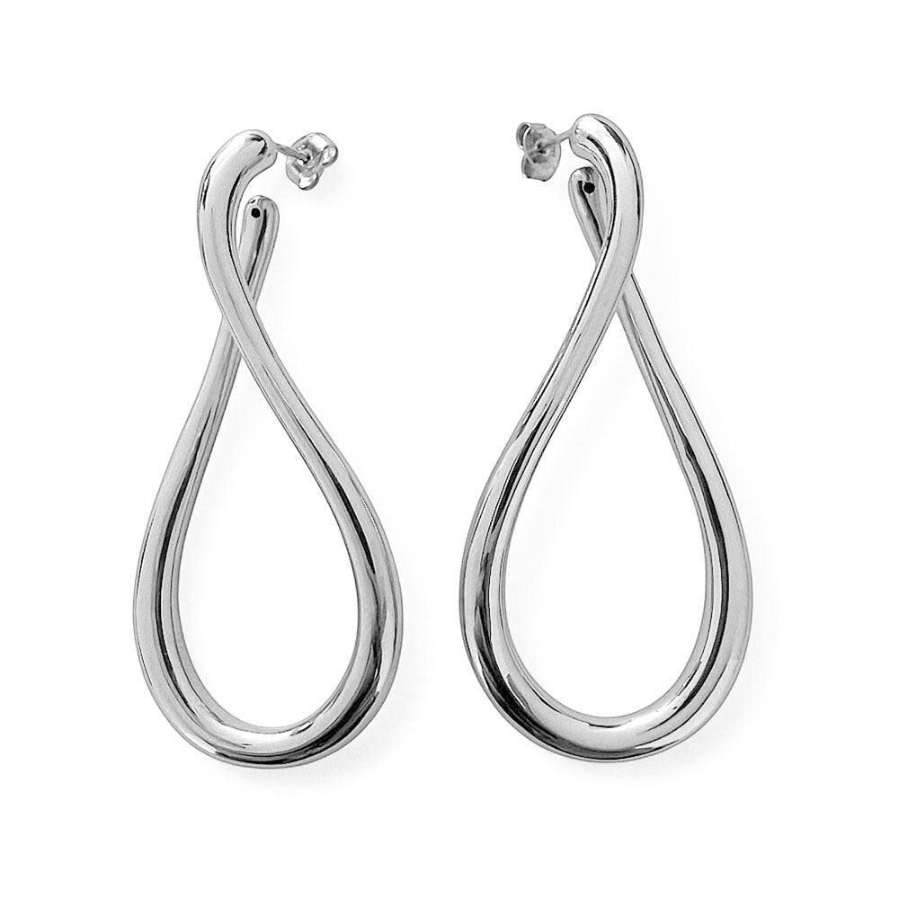 Creolen | Sterling Silber Rhodiniert | S-Unit