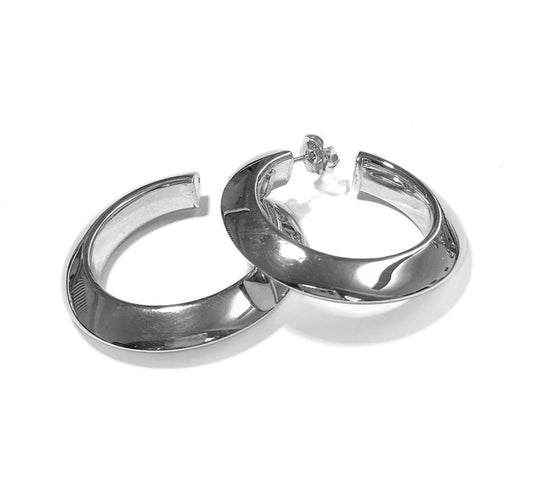 Ultima Edizione | Creolen 925 Sterling Silber Rhodiniert | V-Size