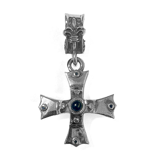 Elfcraft | Anhänger | Iron Cross | Body & Stones & 4 Small Black Diamonds