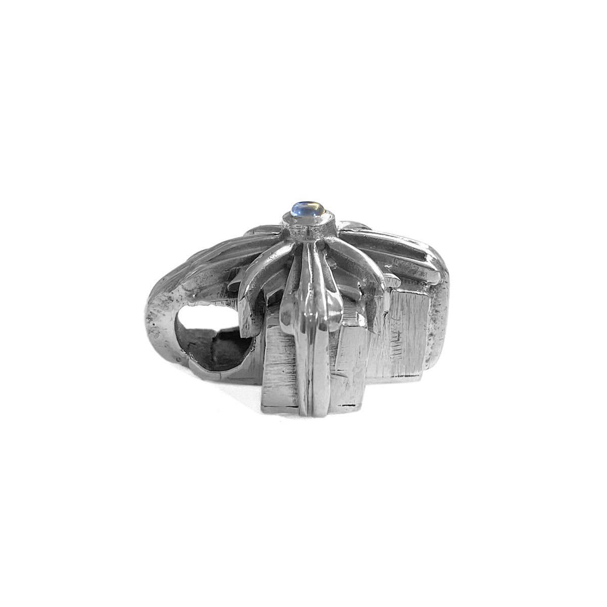 ELFCRAFT | Anhänger Kreuz | Pendant Greek Cross Facetted with Morning Star | Moonstone - Hole