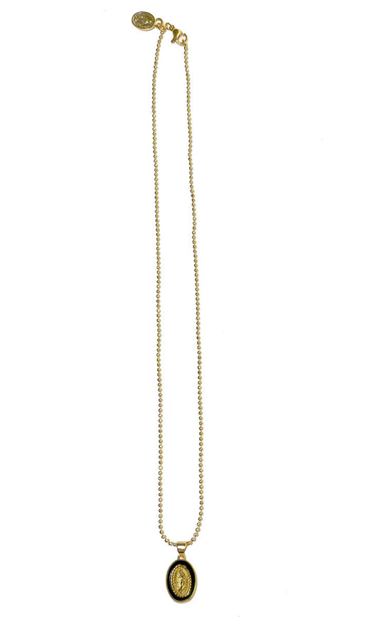 ESCAPULARIO | Kette Madonna | Gold Plattiert | Black | Lemon