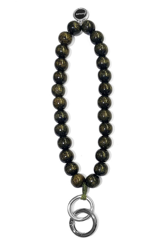 ESCAPULARIO | Schlüsselanhänger | Handykette kurz MO`BEADS Wood | Olive
