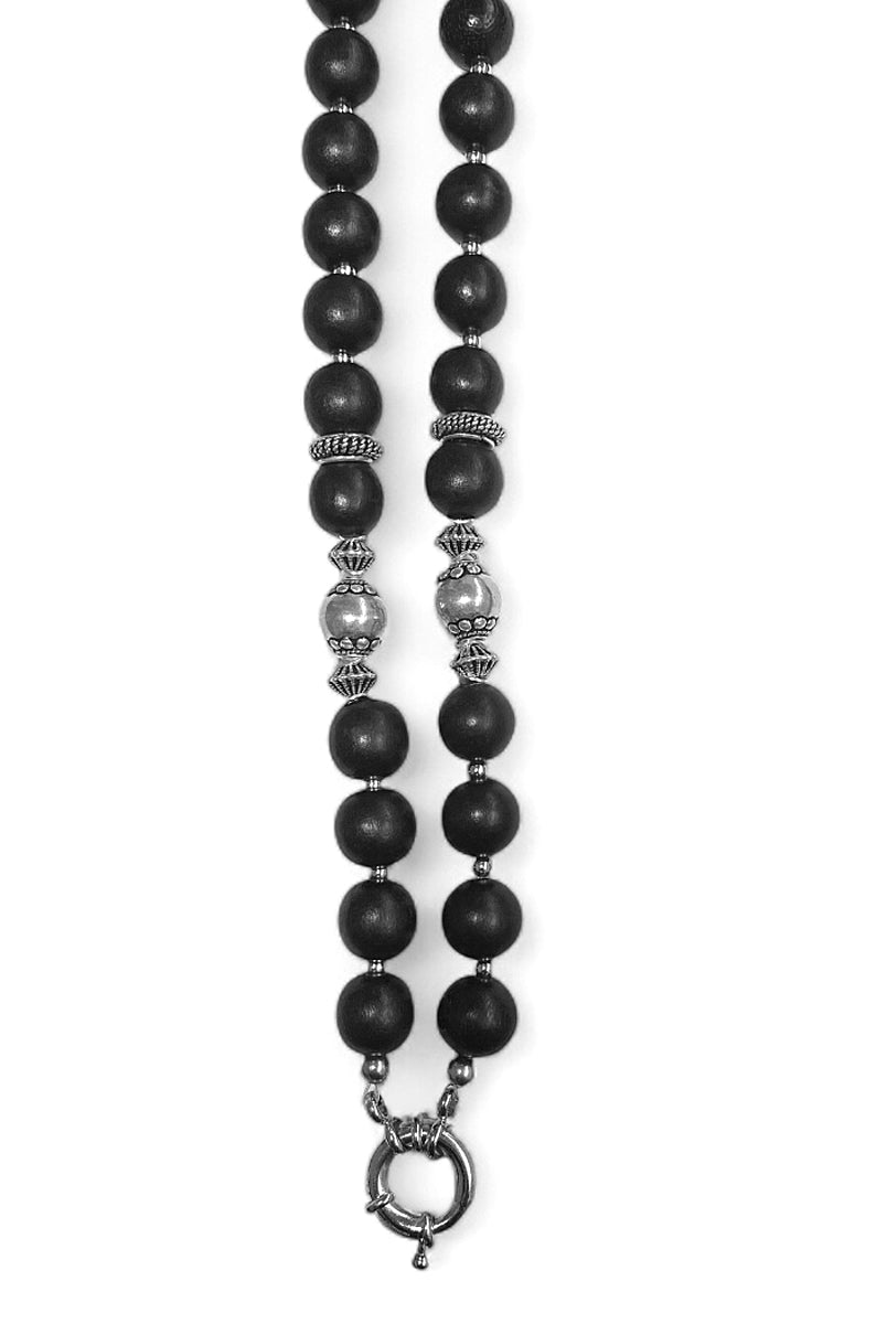 Kette | ETHNO | Black Wood | Silver