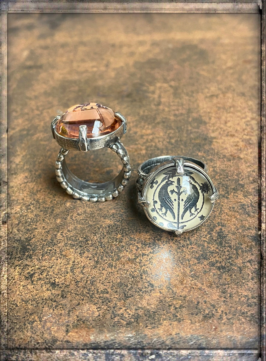 GEM KINGDOM | Ring | Sweet Dreams | White & Pink Bohemian