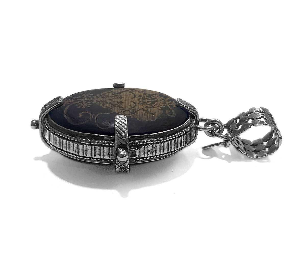 Gem Kingdom Anhänger Doppelseitig Herz-Motiv Horn Bohemian Kristallglas Sterling Silber
