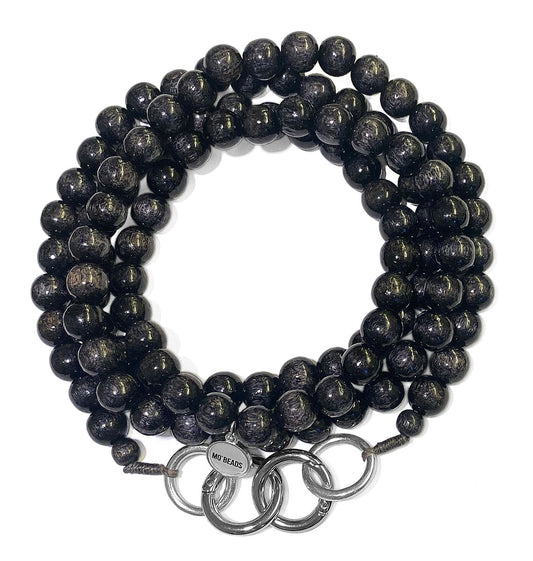 ESCAPULARIO | Handykette Lang | MO`BEADS Wood | Grey