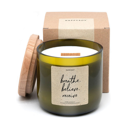 Happysoy | Duftkerze NO. 4 | Breathe. Believe. Receive