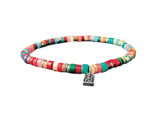 ICON Design Living Armband MY Bracelet Mix Jaspis Bunt Dehnbar