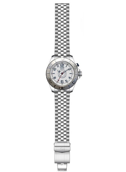 KYBOE XXL Uhr The Gunfire Silver 55 mm Edelstahlarmband Silber Zifferblatt Weiß 10 ATM Detail