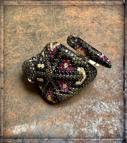 Schlangenring Statement Multicolor Zirkonia Pavé Sterling Silber 6