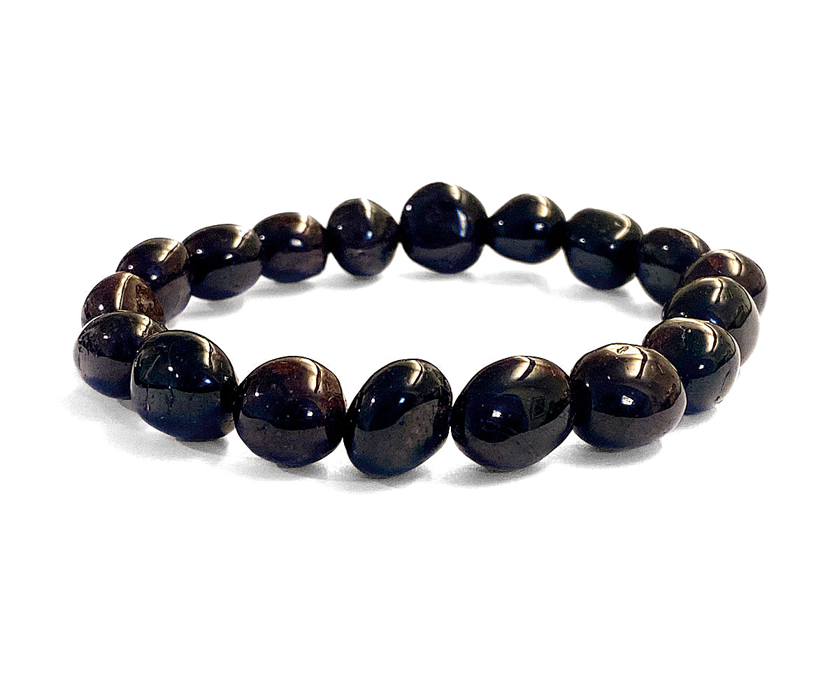 Steinarmband | Nuggets | Granat | Regenbogenobsidian