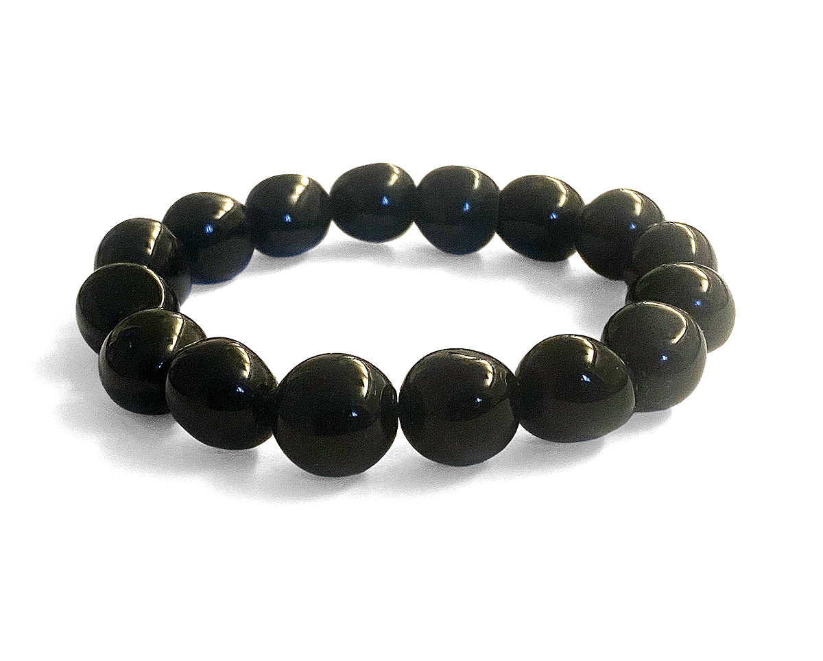 Steinarmband | Nuggets | Granat | Regenbogenobsidian