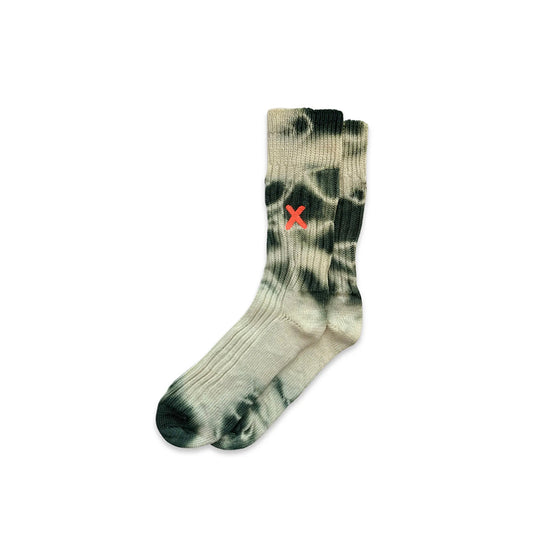 Batiksocken Unio Khaki Beige X-Patch Orange