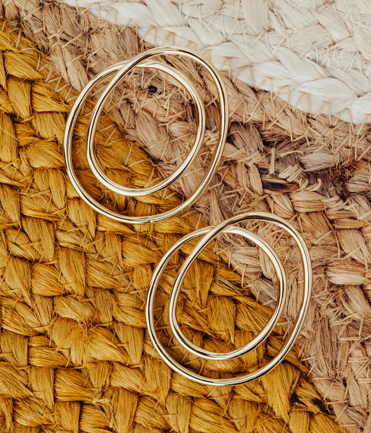 ZAG Bijoux Große Statement Ohrringe Ring-Design Edelstahl Silber