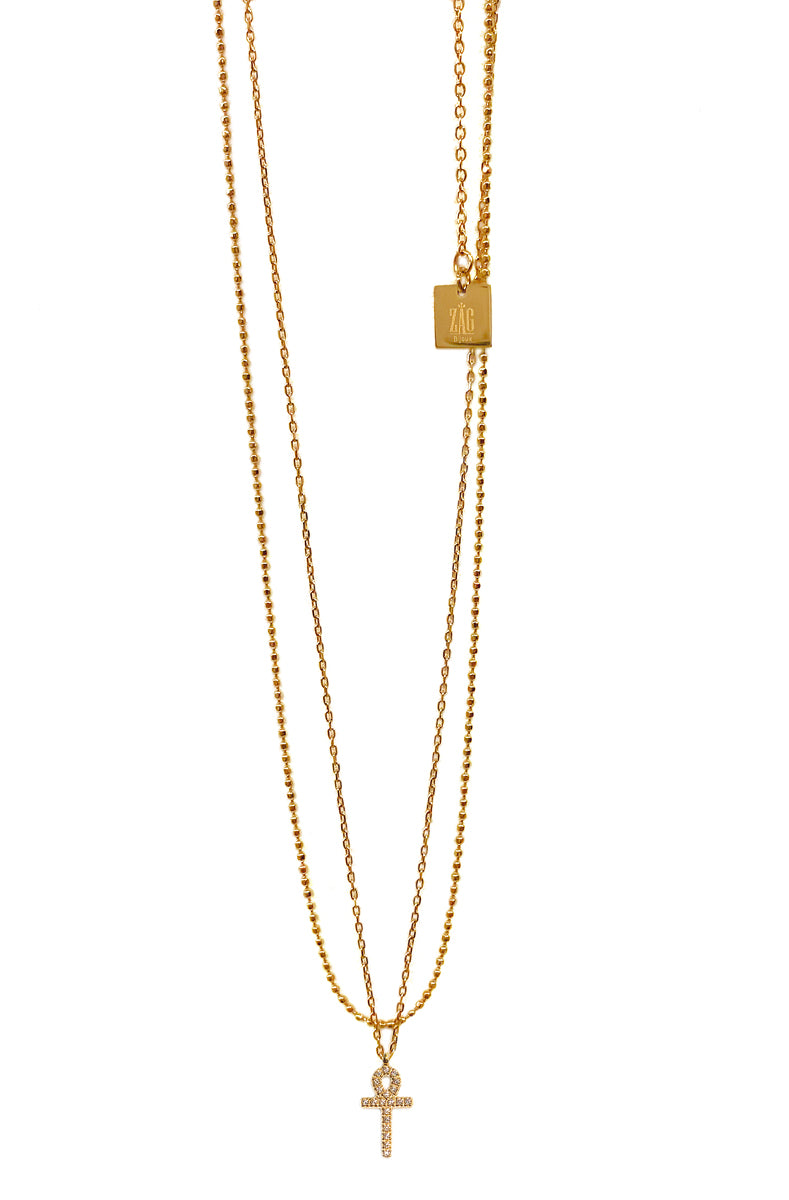 ZAG BIJOUX | Kette | Double Crystal Cross | Hostena