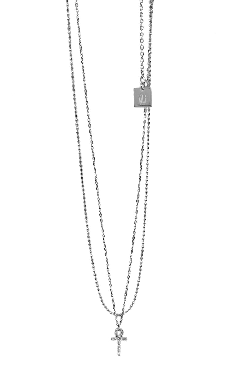 ZAG BIJOUX | Kette | Double Crystal Cross | Hostena