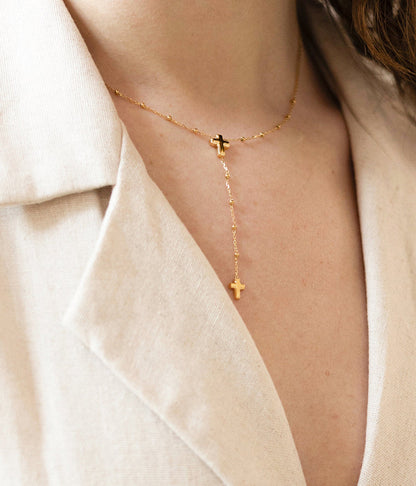 ZAG BIJOUX | Y-Kette Celestia | 2 Crosses