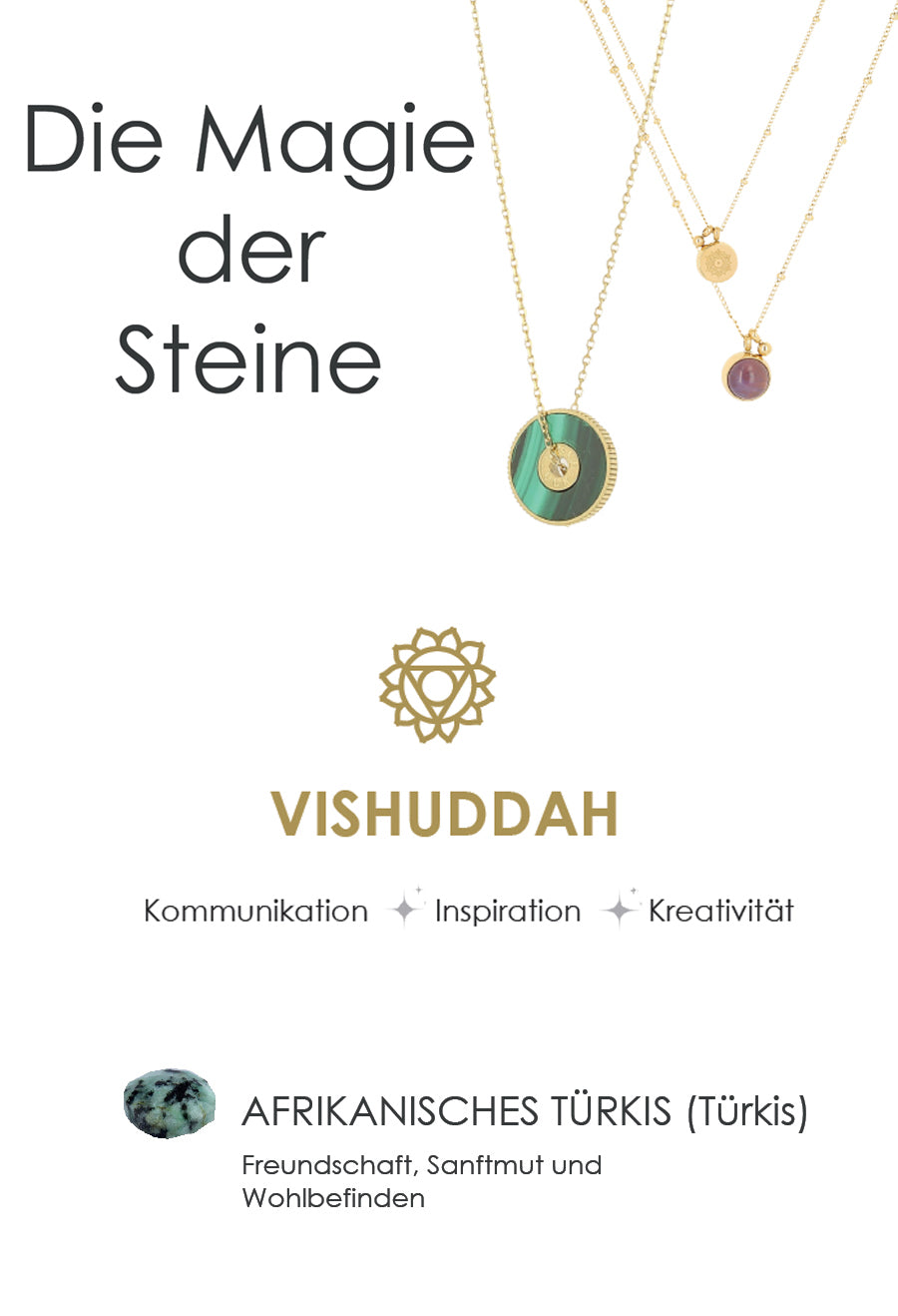 ZAG BIJOUX | Y-Kette | Chakra Vishuddah | Turquoise