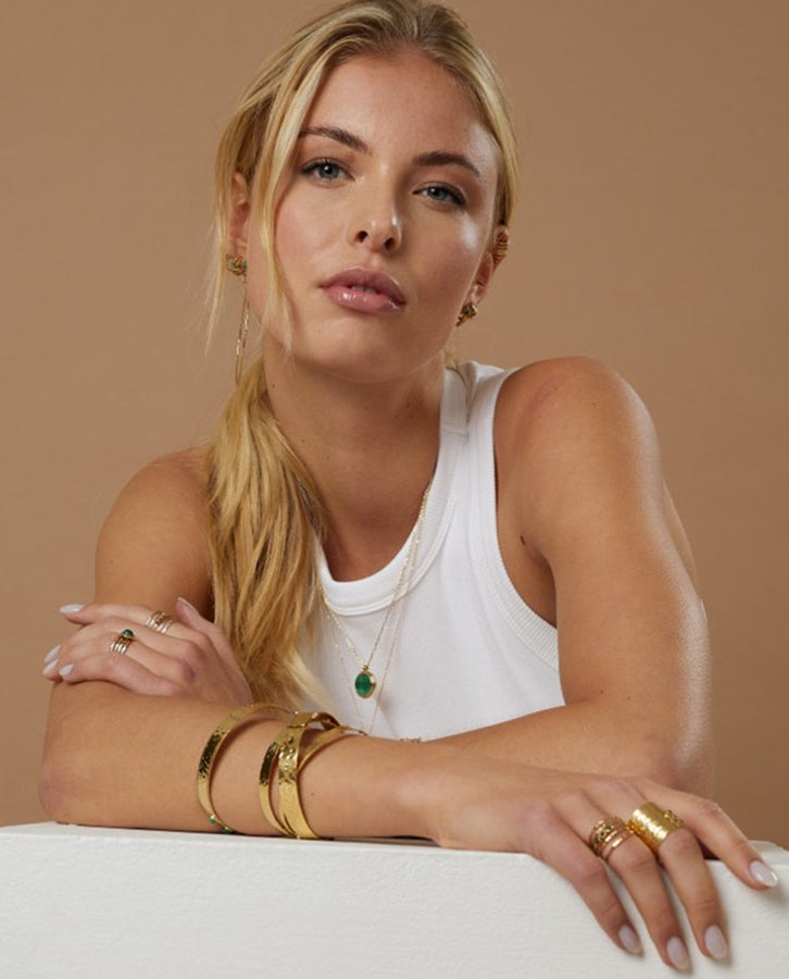 ZAG BIJOUX | Ring | 5 Bands Malachite