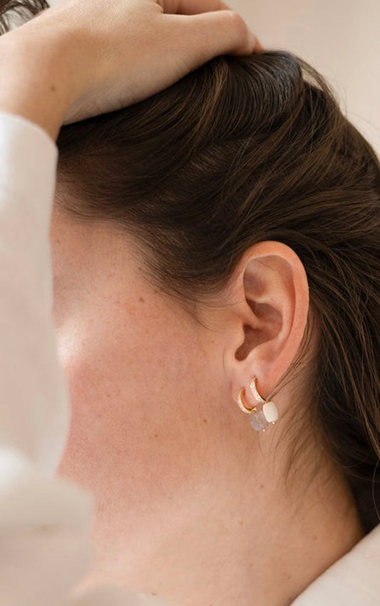 ZAG BIJOUX | Creolen Pablo | Small Natural Stones