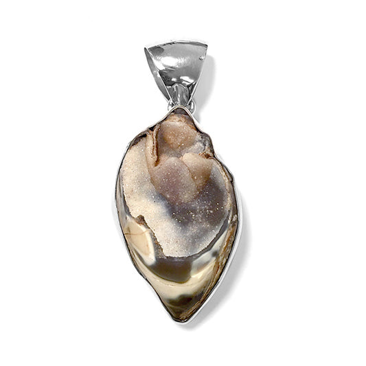 Anhänger Chalcedon Muschel Sterling Silber Unikat