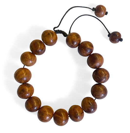 Armband Holzperlen Zugband Maroccan Thuja Wood Lebensbaum Unisex