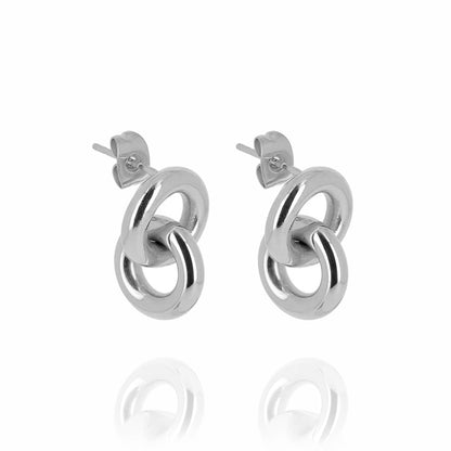 ZAG Bijoux Kleine Ohrringe Ring-Design Edelstahl Silber Leicht