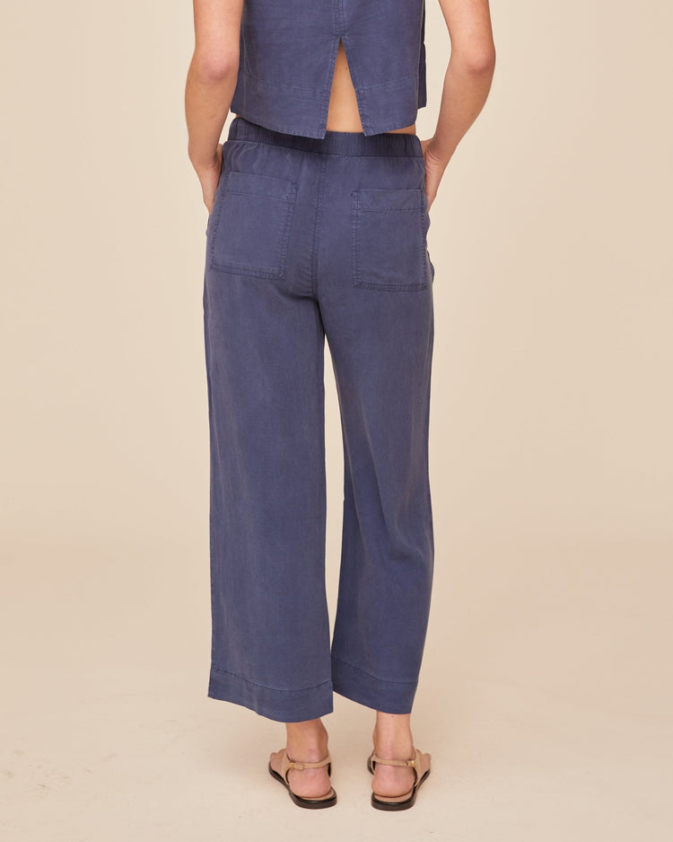 Bella Dahl Hose Lyocell Navy Rückseite