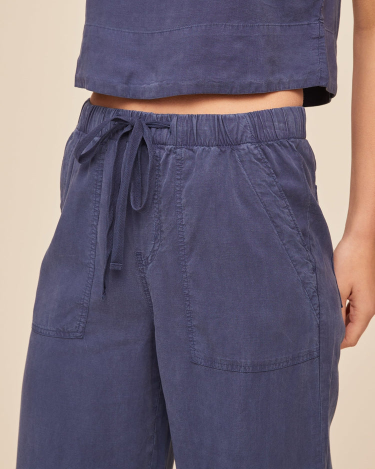 Bella Dahl Hose Lyocell Navy Detail