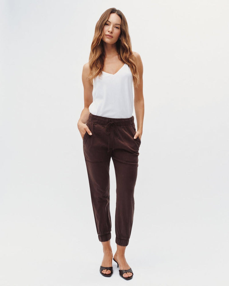 Bella Dahl Hose Pocket Jogger Soft Touch TENCEL™ Mix Chestnut Brown Braun Model