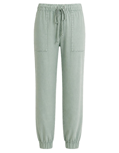 Bella Dahl Denim Hose Pocket Jogger Chelsea Olive Grove Vorderseite