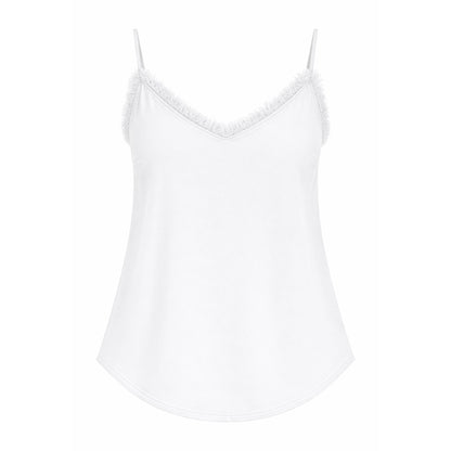 Bella Dahl Fransentop Frayed Cami Tencel Lyocell Weiß
