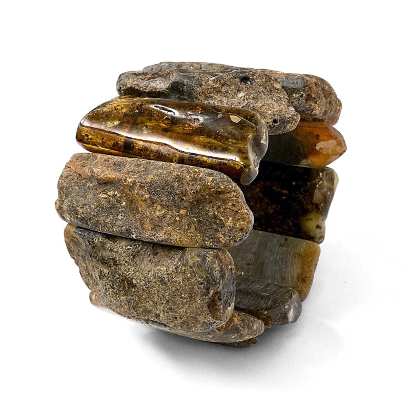 Bernstein-Armreif Rohbernstein 5,4 cm Breit Dehnbar Unikat